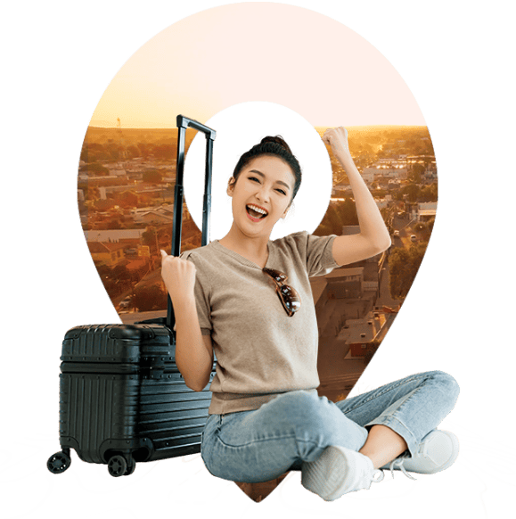 young woman planning her travel to Los Algodones for dental work