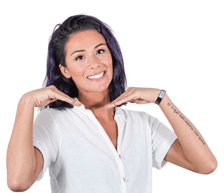 young girl after her teeth whitening result