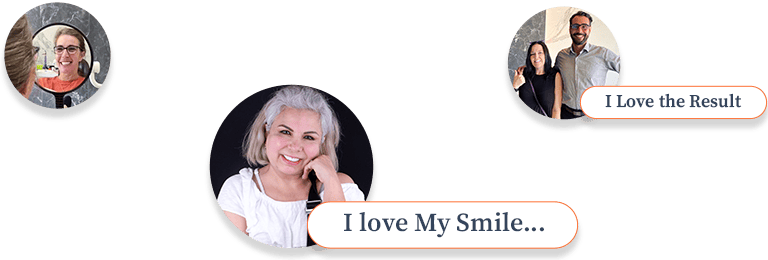 photos of patients happy about their dental treatment