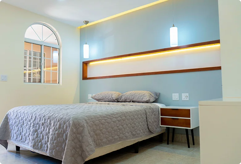 Exceptionally comfortable and exclusive rooms within the mansion.
